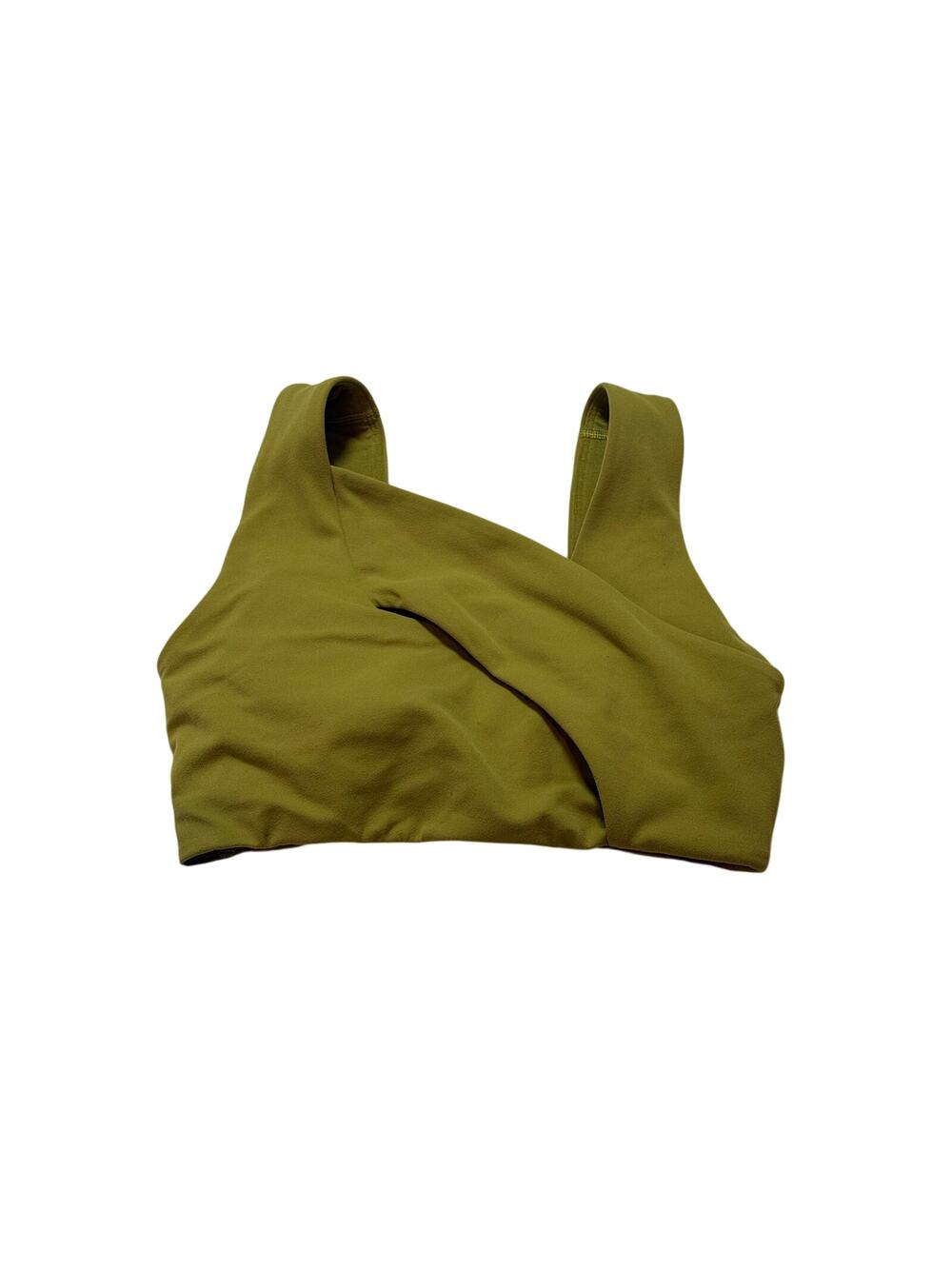 Lululemon Nulu Cross-Front Yoga Bra Size 4 Auric Gold